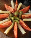 Ensalada de tomate y espárragos