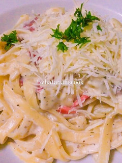 Foto resep Fettuccine Carbonara ala Cafe
