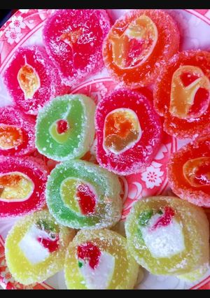 صورة لوصفة جيلاتين ملون بالمبروش لذيذ ❤️
