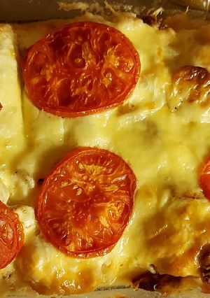 Kolbászos rakott karfiol recept fotója