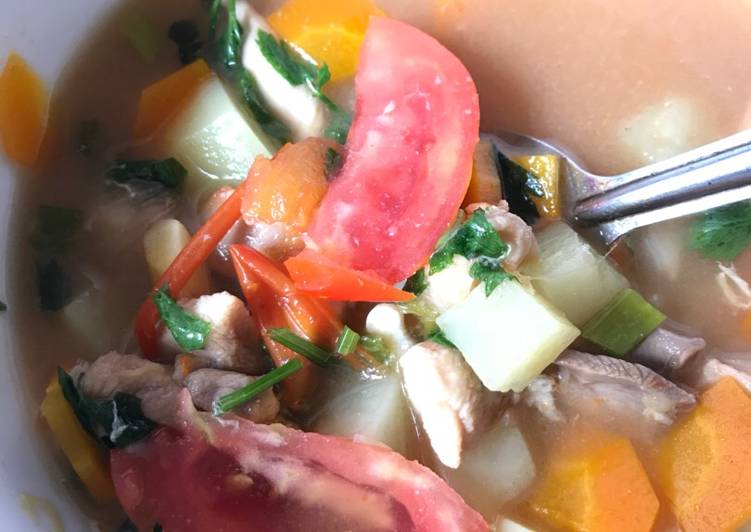 Resep Diet garam sop ayam kampung (no gar gul) yang Menggugah Selera