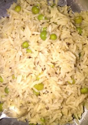 A picture of Brown Rice- Green peas pulao/ Matar pulao.