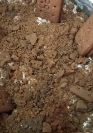 A picture of Biscuit ice cream cake.