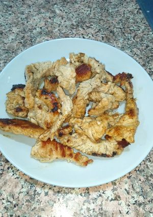 Une photo de Escalope de dinde à l'ail 🧄 et la moutarde