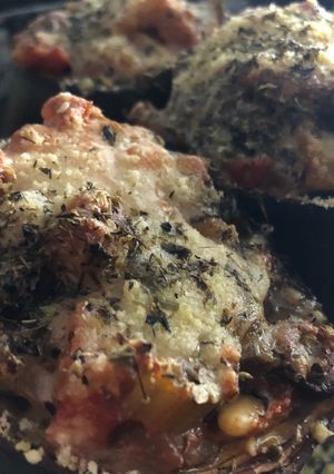 Una foto de 244. Berenjenas rellenas de caponata (principal verdura)
