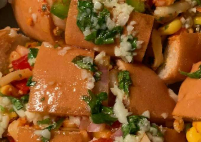 Steps to Make Speedy Peri peri stuffed pav