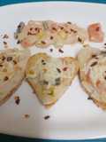 My Version Of Chifferi Heart Shaped Discs (Vegetarian) With Mayo - Tomato Dip