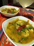 Langostinos en su caldo y paprika