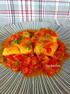 Una foto de Bacalao a la riojana
