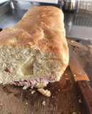 Pan de sal con jamón dulce