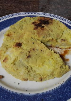 Una foto de 🇪🇸 Tortilla "española" de boniato vegana 🍳