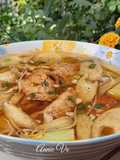 Canh chua chả cá chiên