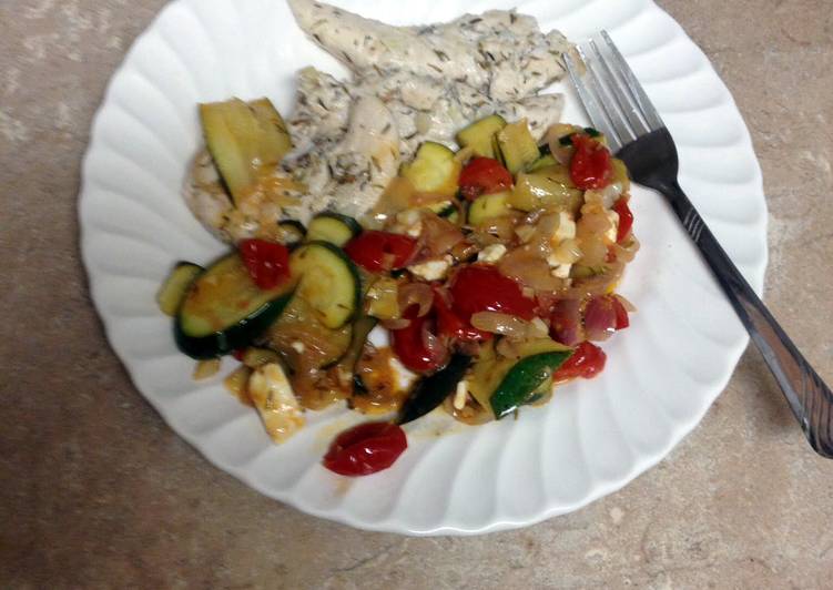 Simple Way to Prepare Speedy Lemon-thyme Chicken With Sautéed Vegetables