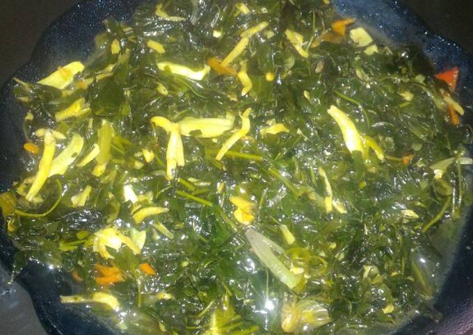 Resep Tumis daun pepaya jepang teri medan yang Menggugah Selera