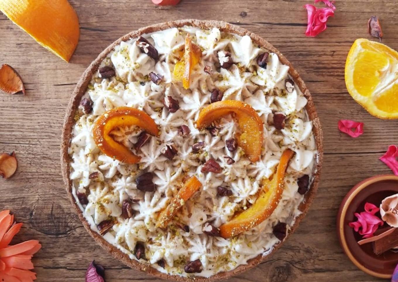 Tarte mille & une nuit..🍊🌼🍊🌼