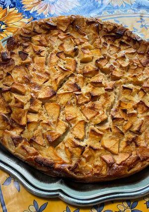 A picture of Apple and Caramel Clafoutis.