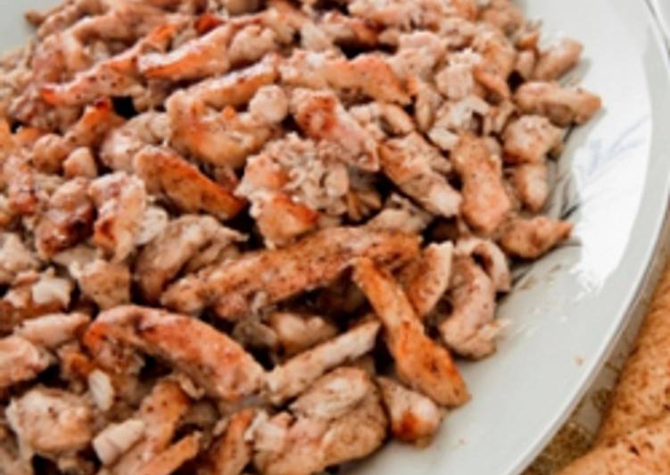 Easiest Way to Prepare Favorite Marinated and baked chicken strips - shawarma djej