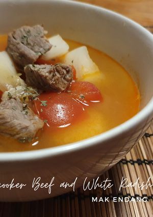 Foto resep Sup Daging Sapi dan Lobak Putih (Slowcooker)