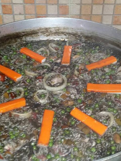 Una foto de Arroz con tinta de calamar