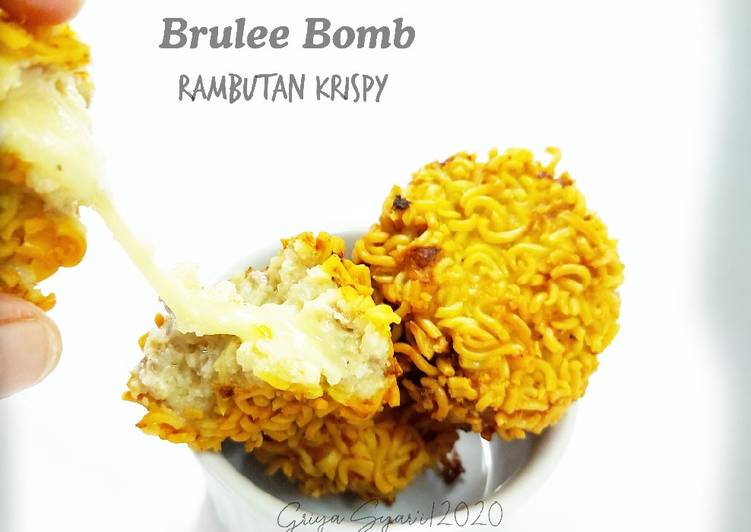 Resep Brulee Bomb Rambutan Krispy Jadi, mengenyangkan
