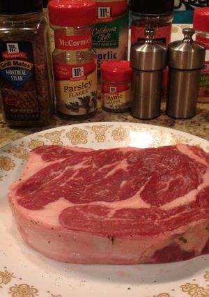 A picture of Grilled rib eye (delmonico).