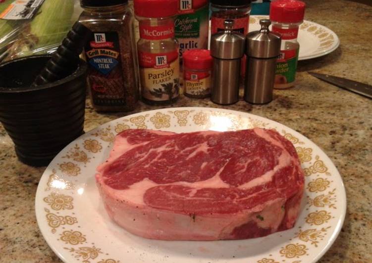 Grilled rib eye (delmonico)