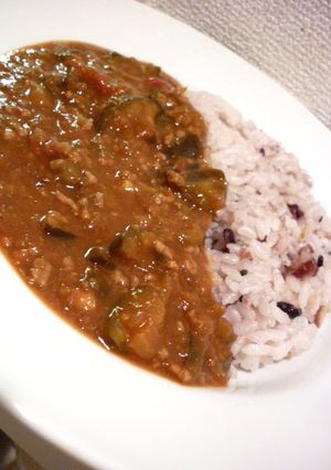 A picture of Easy Eggplant and Tomato Keema Curry.