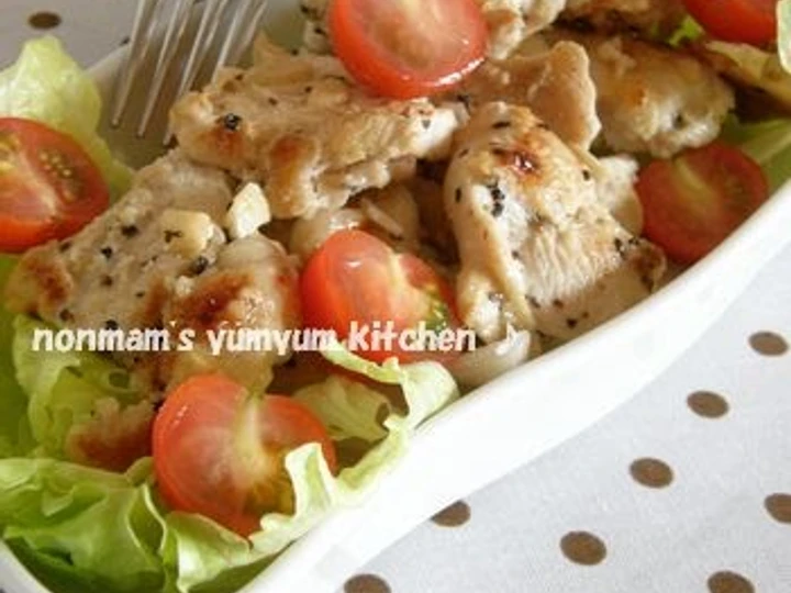 Simple Way Prepare Recipe Garlic and Pepper Seasoned Chicken Breast with Lemon that is Delicious, Appealing}