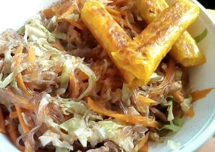 Recipe of Homemade Chicken Sotanghon and pork lumpia