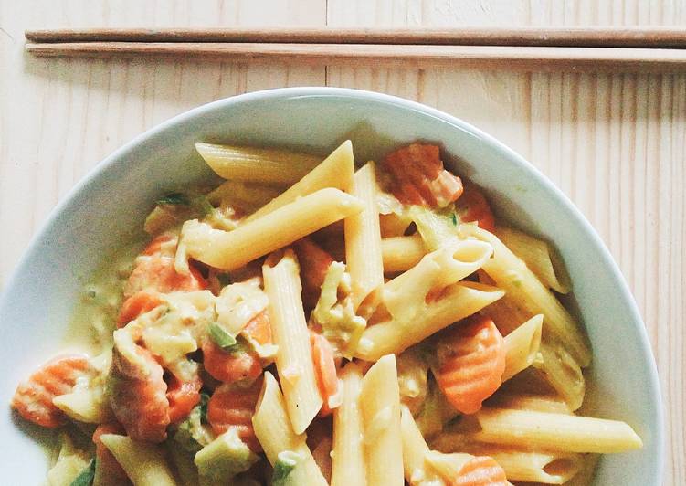 Recipe of Super Quick Homemade Penne pasta filled with milk,