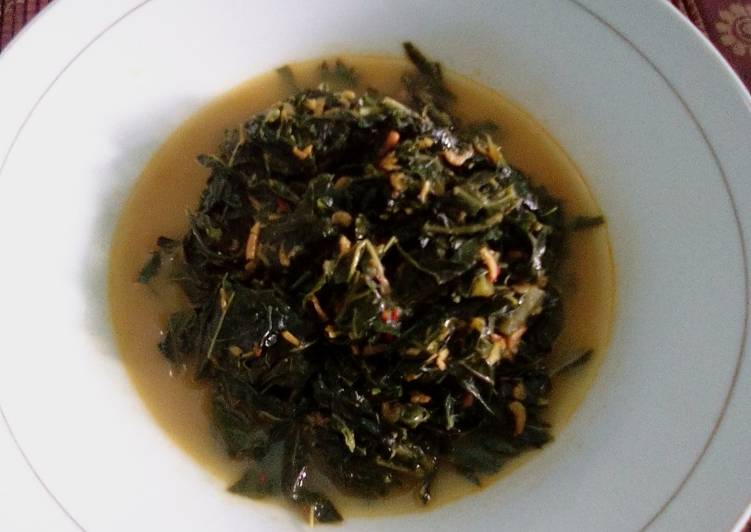 Bahan memasak Sayur daun pepaya-singkong rebon, Enak Banget