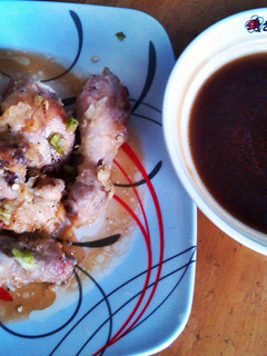 A picture of Battered Chicken with Teriyaki Sauce.