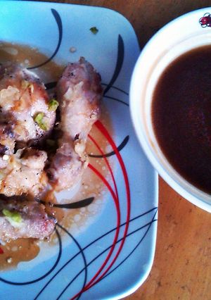 A picture of Battered Chicken with Teriyaki Sauce.