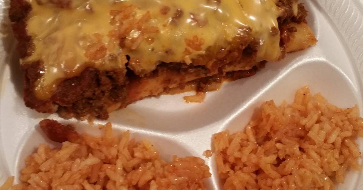 Homemade Beef and Cheese Enchiladas Recipe from Lubys Cafeteria made