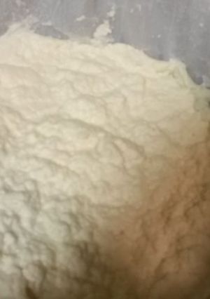 A picture of Homemade ricotta cheese.