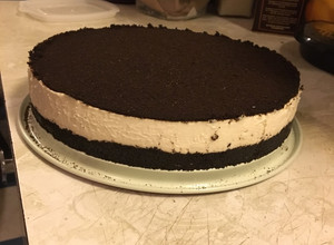 A picture of Oreo's no-bake Cheesecake.