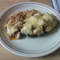 A picture of Stuffed aubergine.