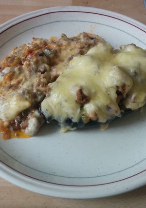 A picture of Stuffed aubergine.