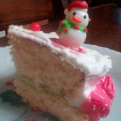Sunshines Christmas Yellow Cake and Butter Cream A picture of Sunshines Christmas Yellow Cake and Butter Cream.