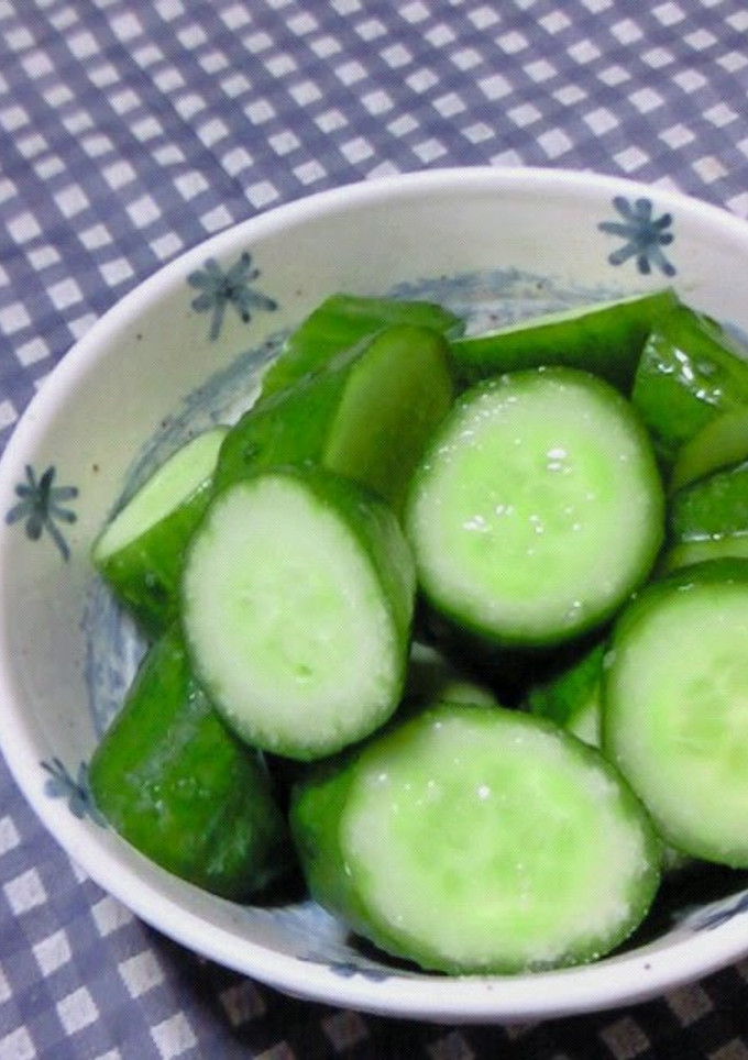 A picture of Wasabi Cucumbers.