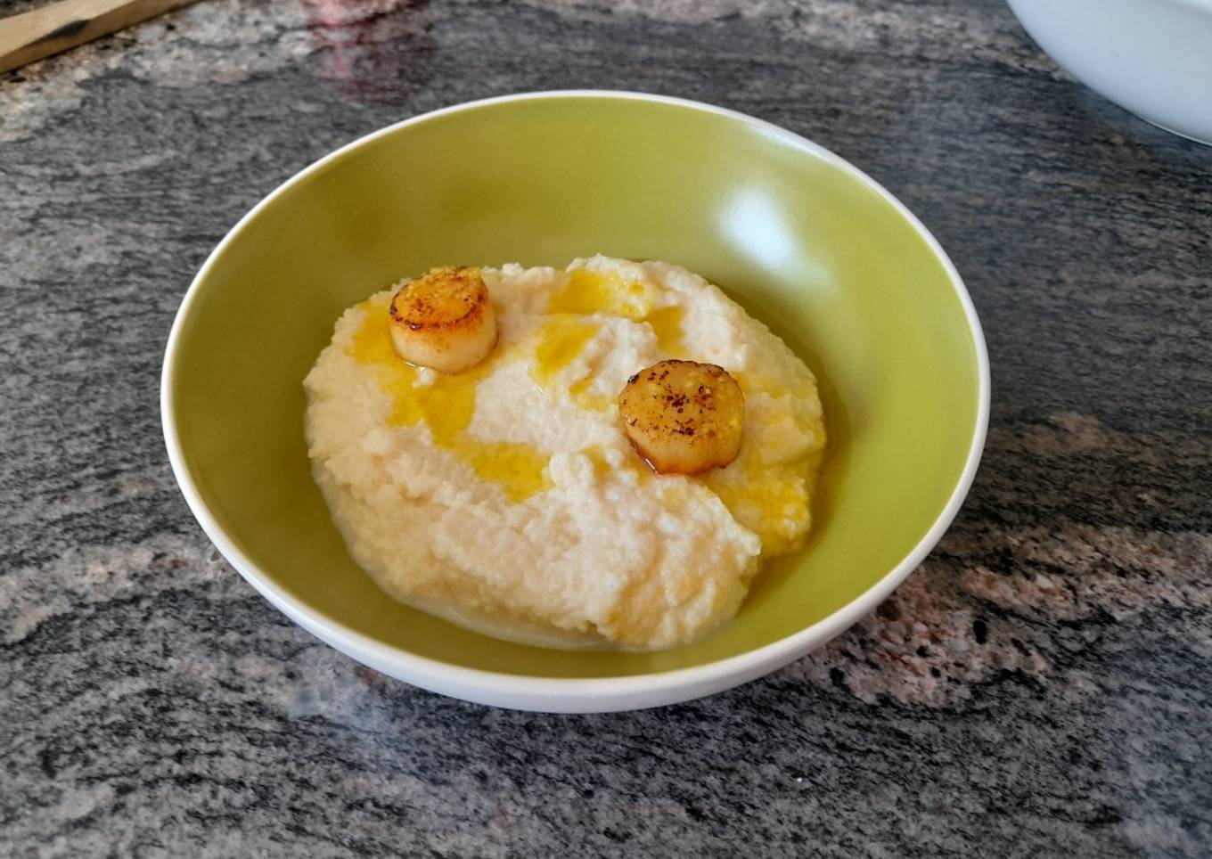 Mousse de vieira al limón