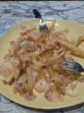 Bratkartoffeln (comida alemana) papas fritas, panceta y cebolla