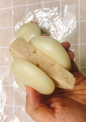 Hình của món Bánh dày kẹp chả.