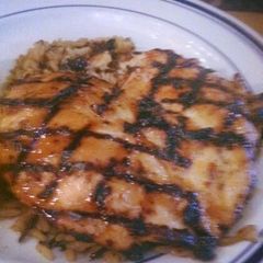 A picture of Grilled Chicken Breast with Pineapple Rum Glaze.