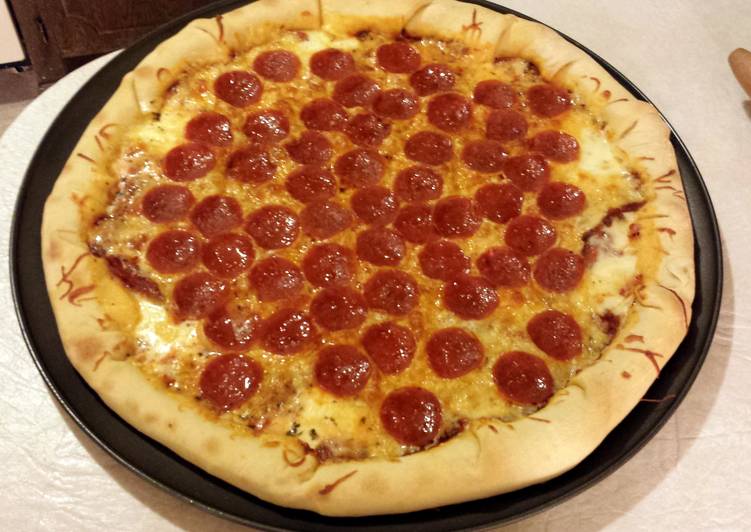 Easiest Way to Make Super Quick Homemade NY Style Pepperoni Pizza