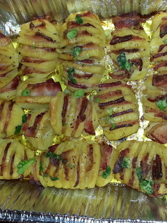 A picture of Bacon Hasselback Potatoes.