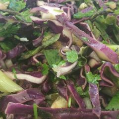 A picture of Grilled Scallion Slaw.