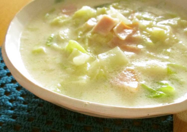 Cabbage and Ham Cheese Soup