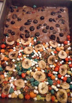 A picture of Molly's blueberry glazed banana crunch.