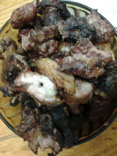 A picture of Espetada (Meat on a stick).